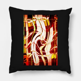 Abstract Reflections in Red and Yellow  by Adelaide Artist Avril Thomas Pillow