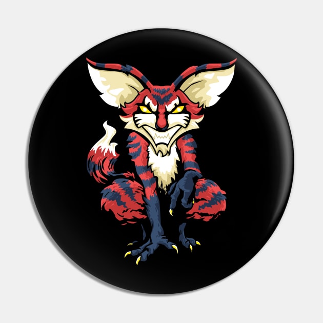 Red Tiger Gremlin Fox Pin by djkopet