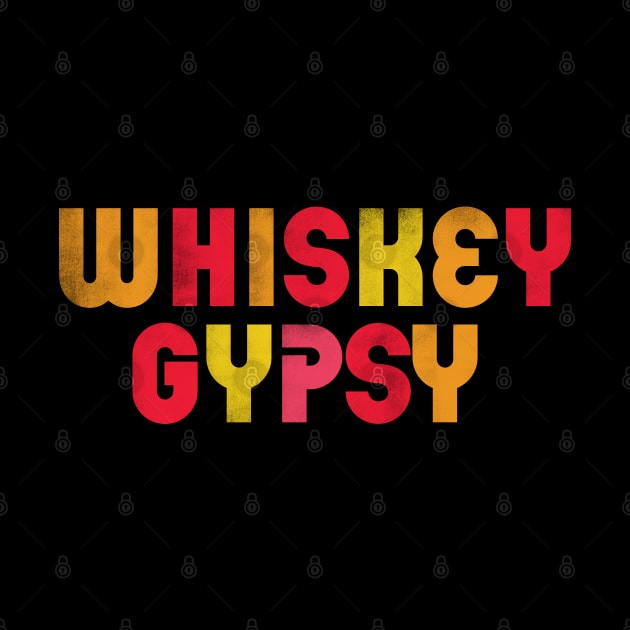 "Whiskey Gypsy" Cool & Colorful Typography Design by The Whiskey Ginger