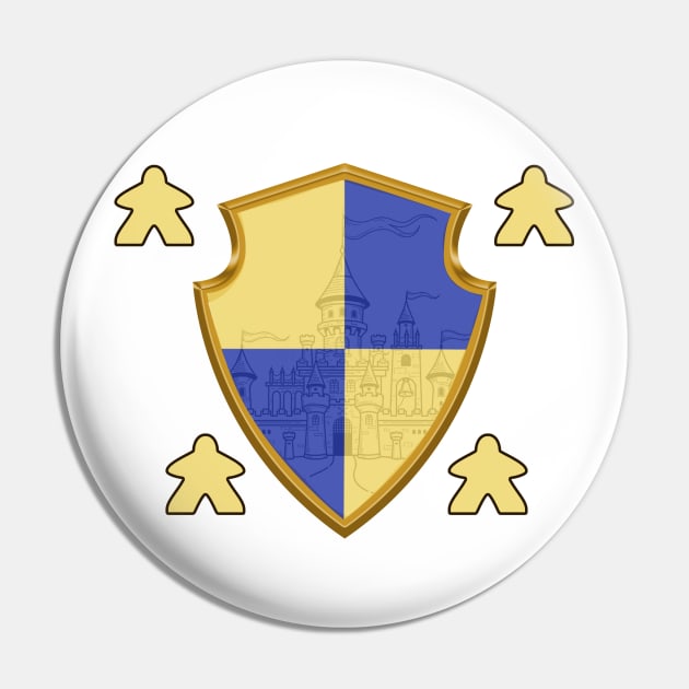 Meeple Shield 1.0 Pin by SkyBoardGamingStore