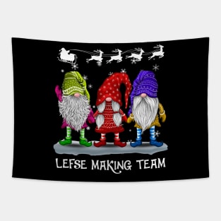 Lefse making team Christmas shirt - funny Christmas Lefse team shirt - Lefse and Santa Claus Christmas shirt Tapestry