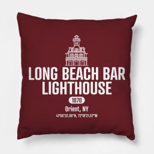 Long Beach Bar Lighthouse Pillow