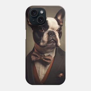 Boston Terrier Dog in Suit Phone Case