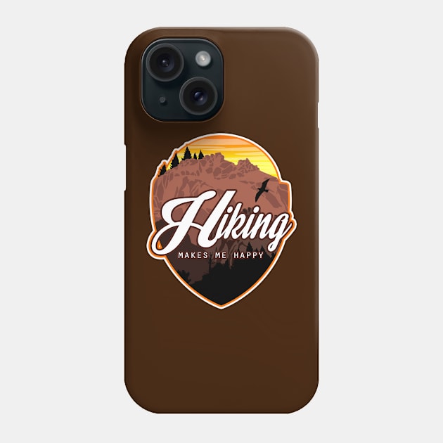 Hiking Makes Me Happy Phone Case by adamzworld