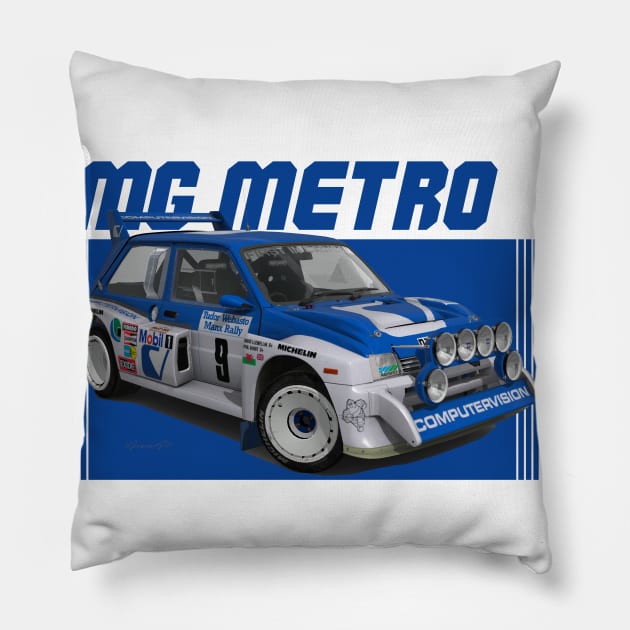 MG Metro Manx Pillow by PjesusArt
