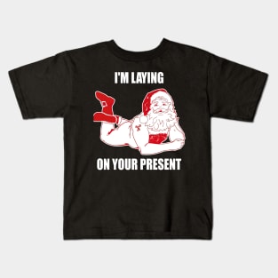 Naked Santa Layin On Your Present Funny Christmas Gag Gift White