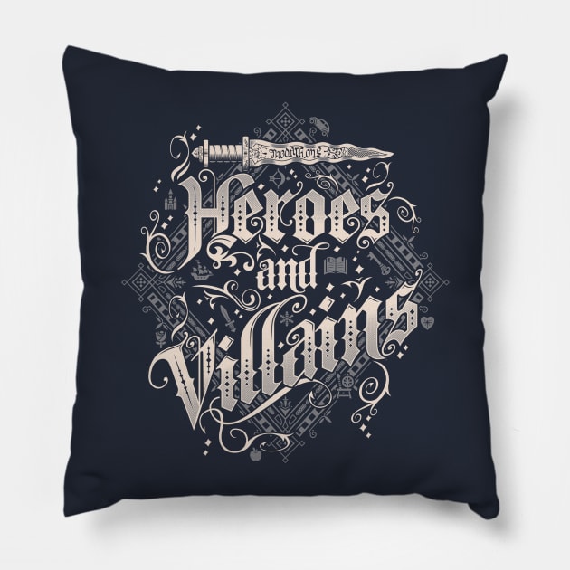 Heroes and Villains Pillow by Nemons