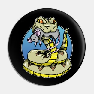 Snake and Mouse Pin