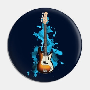 P-style Bass Guitar Sunburst Color Pin