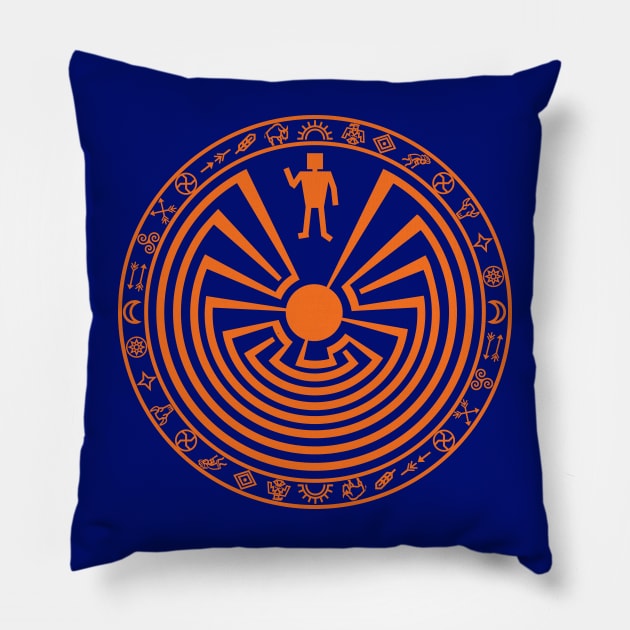 Man in the Maze Pillow by PeregrinusCreative