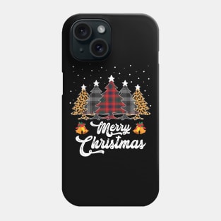 Merry Christmas Tree leopard pattern Phone Case