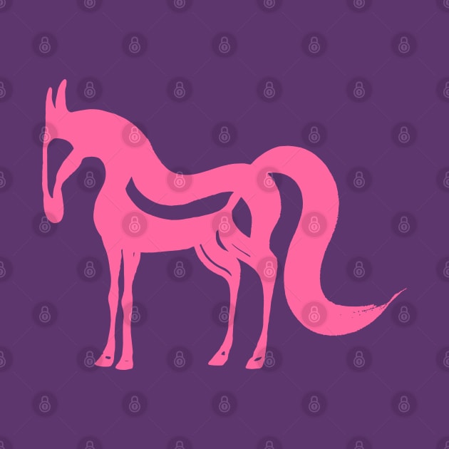 The Essence of a Horse (Mint and Hot Pink) by illucalliart