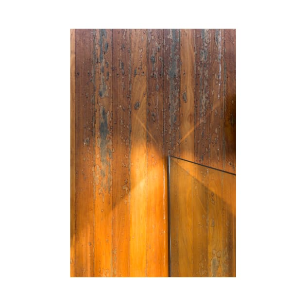 Wood and glass fence by textural