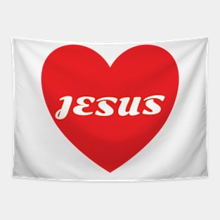 Jesus In The Heart Tapestry