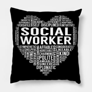 Social Worker Heart Pillow