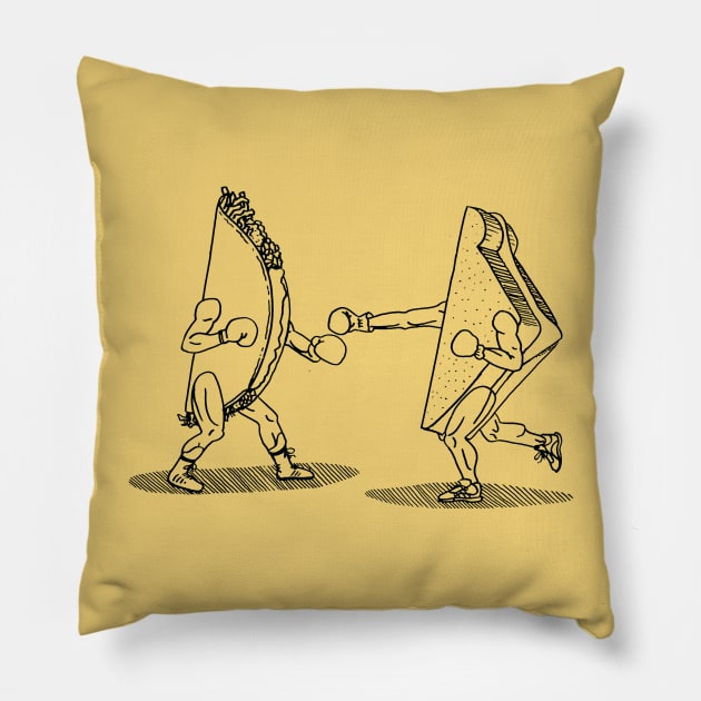 FOOD FIGHT Pillow by Daily Drills 