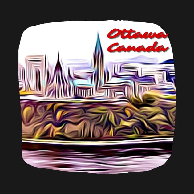 Ottawa Canada Skyline Painting by YegMark