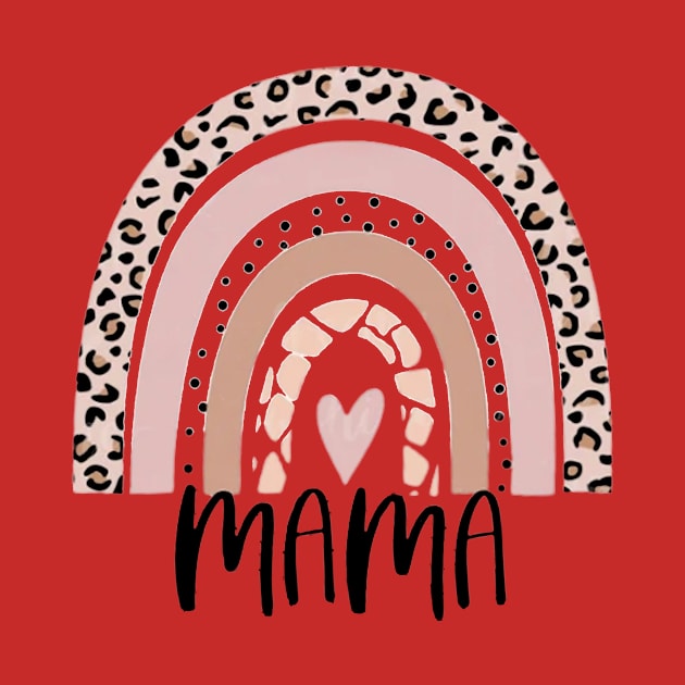 Retro Groovy Mama Rainbow Leopard Mother's Day by Maddalena's