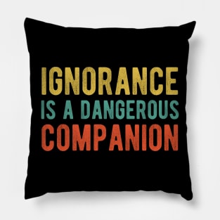 Colored Ignorance Is a Dangerous Companion Pillow