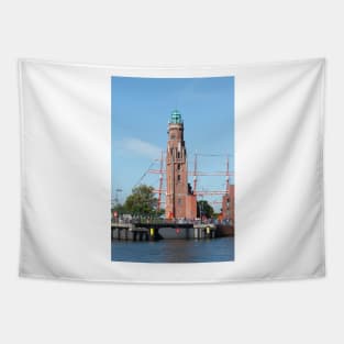 New port with Simon Loschen light tower at Sail 2015, Bremerhaven Tapestry