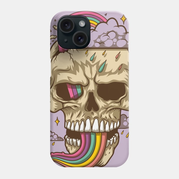 Rainbow Skull Phone Case by Made In Kush