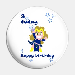 Galaxy girl age 3 Pin