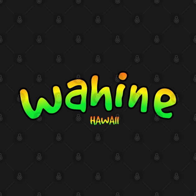 Wahine woman in Hawaiian by Coreoceanart