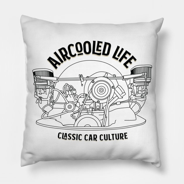 Aircooled Life - Aircooled engine Pillow by Aircooled Life