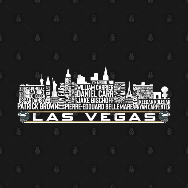 Vegas Hockey Team All Time Legends, Las Vegas City Skyline by Legend Skyline