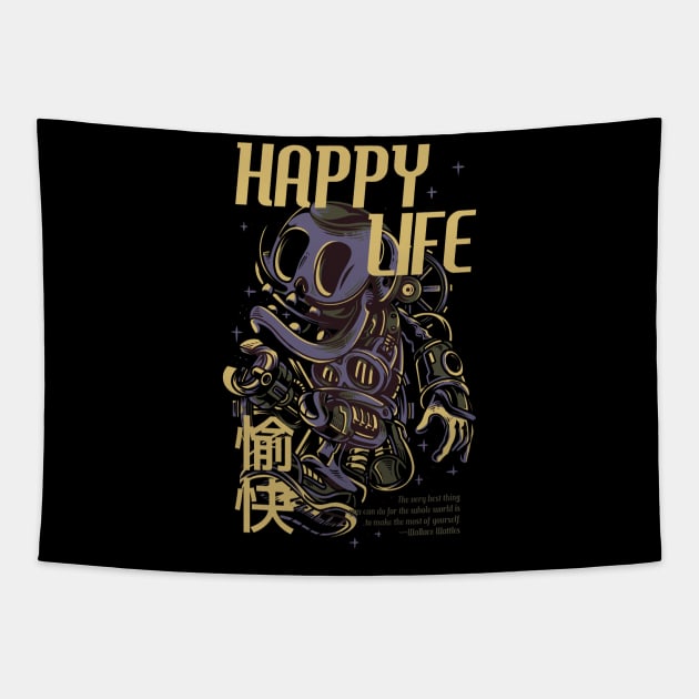 happy life Tapestry by snoddyshop