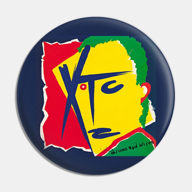 XTC - Drum and Wires Pin by The Bing Bong art