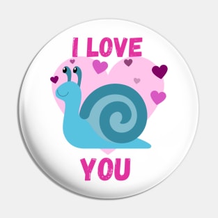 Pink I love you - Snail Pin
