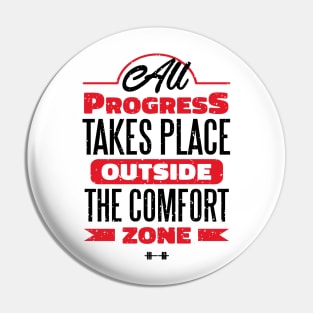 Fitness Gym Motivational Quote All Progress Takes Outside The Comfort Zone Pin