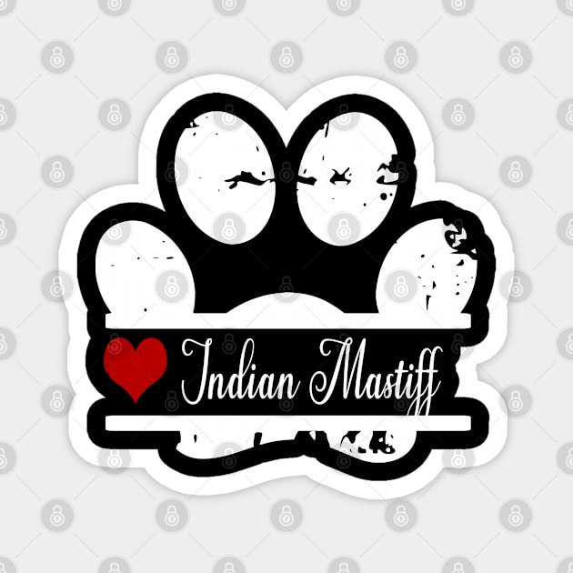 Indian Mastiff dog paw print Magnet by artsytee