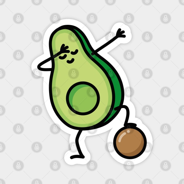 Dab dabbing avocado football football player keto Magnet by LaundryFactory