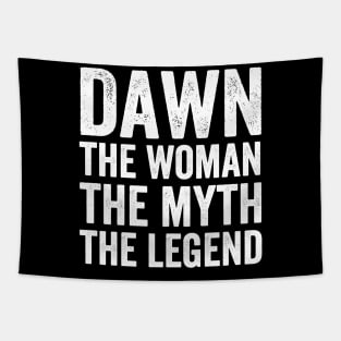 Legend Dawn Staley - Text Style White Font Tapestry