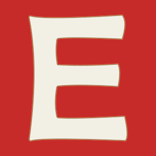 letter e white T-Shirt