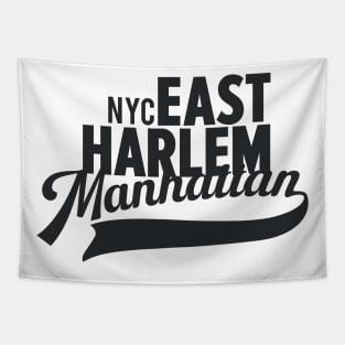 East Harlem Manhattan Minimal Typo Art - T-Shirt & Apparel Design Tapestry