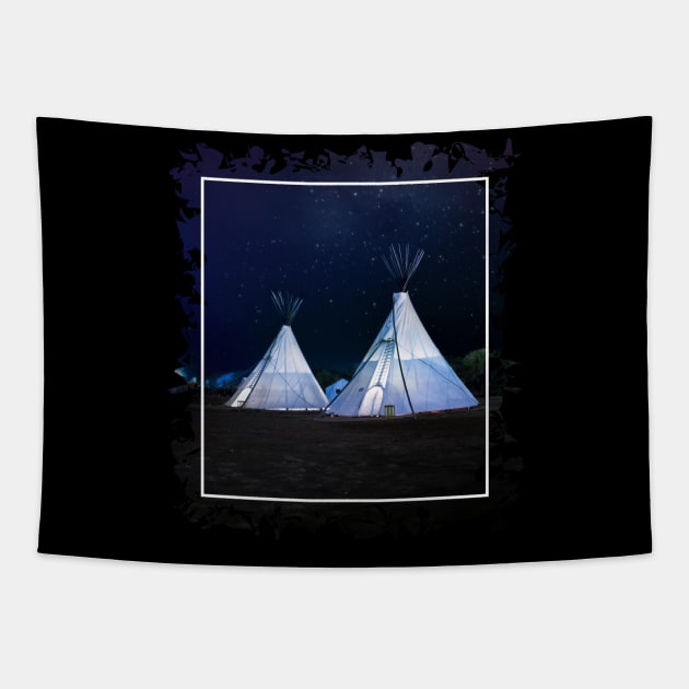 Night Teepee Tapestry by Fusti