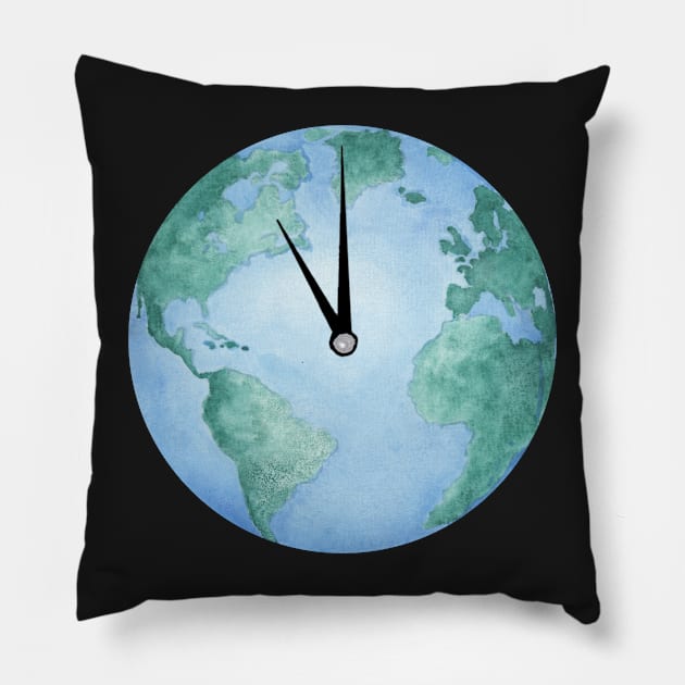 PLANET EARTH - 11th Hour - Wake Up Call - Climate - Environment Pillow by VegShop