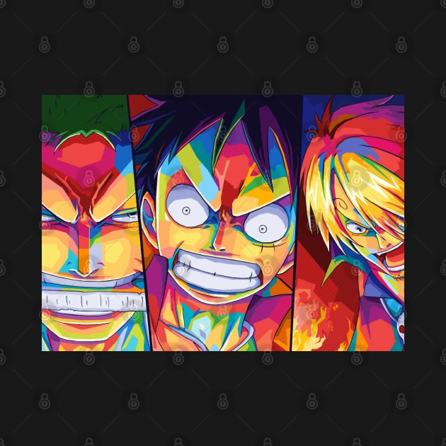 One Piece Zoro x Luffy x Sanji by SiksisArt