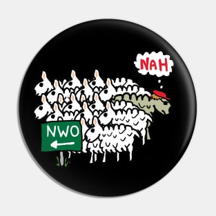 Anti NWO New World Order Pin