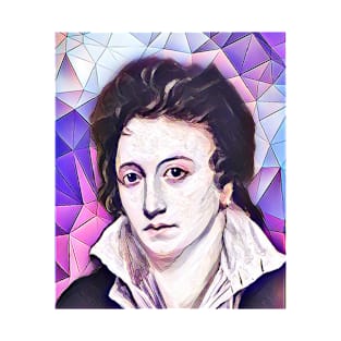 Percy Bysshe Shelley Pink Portrait | Percy Bysshe Shelley Artwork 8 T-Shirt