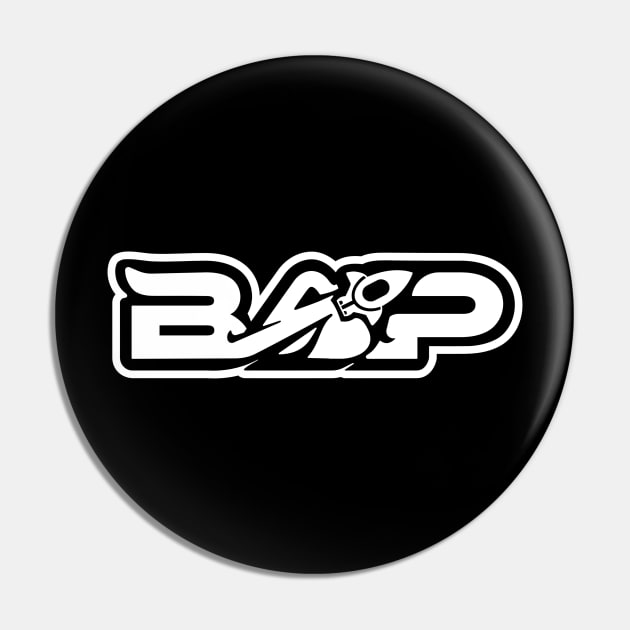 BAP LOGO ( White) Pin by Black Astronauts Podcast Network Store