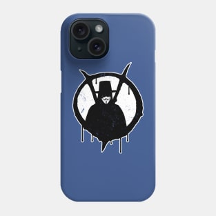 V For Vendetta Guy Fawkes Spraypaint Stencil Phone Case