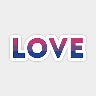 Bisexual Pride Flag LOVE Magnet