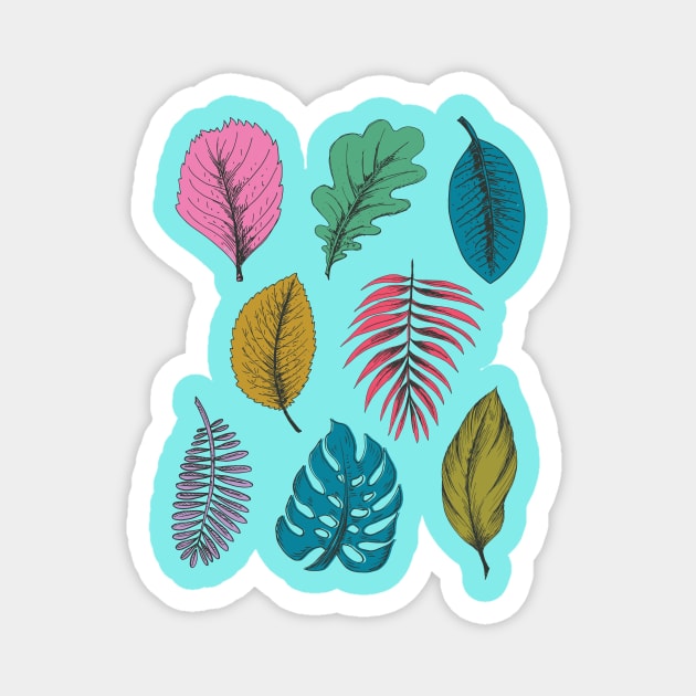 Tropical Leaves #2 Magnet by SWON Design