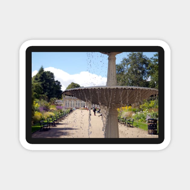 sheffield botanical gardens water fountain Magnet by Simon-dell