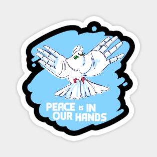 international day of peace hand drawn style Magnet