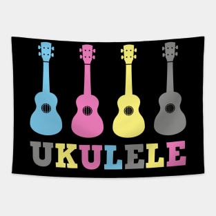 Play Ukulele - Be Happy Tapestry